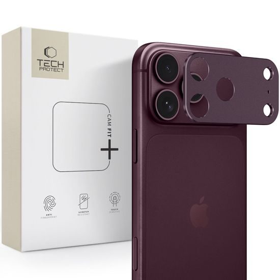 Tech-Protect Camalloy Fit+ kaamerakaitse iPhone 18 Pro Max – punane