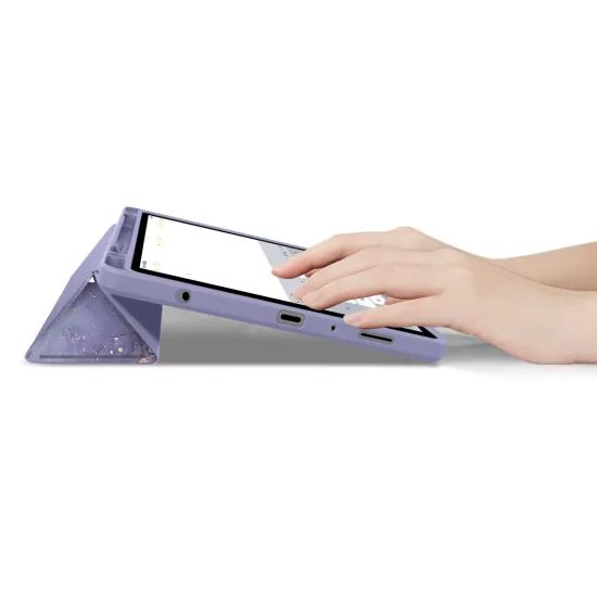 Θήκη Tech-Protect SC Pen Hybrid Samsung Galaxy Tab A9 / A11 8.7 X110 / X115 / X133 / X135, βιολετί μάρμαρο