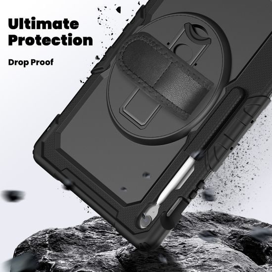 JP Solid360 etui za tablet, Samsung Tab S10 FE Plus, črn