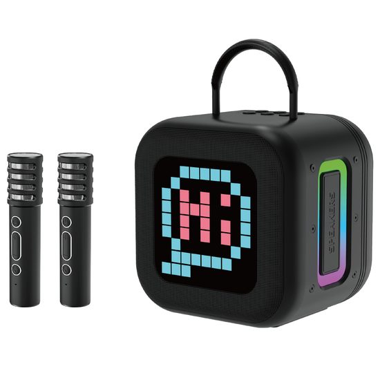 Blavec WS-09 Bærbar karaoke sæt med 2 mikrofoner, 10 W, sort