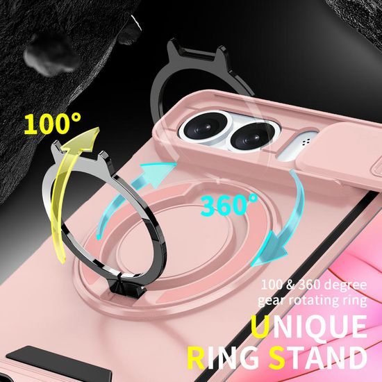 Camslide Stand etui, iPhone Duo, rožnat