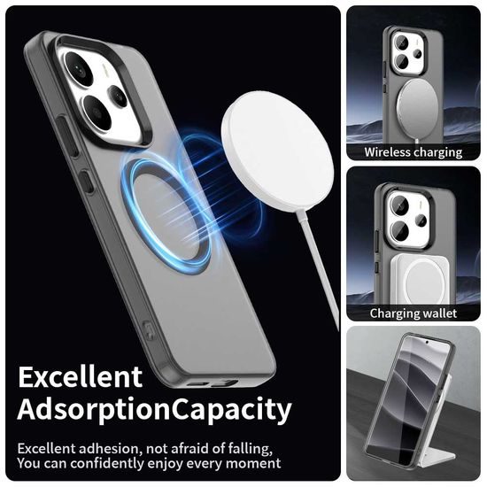 Techsuit CandyCase MagSafe, Xiaomi Redmi Note 14 5G, μαύρο