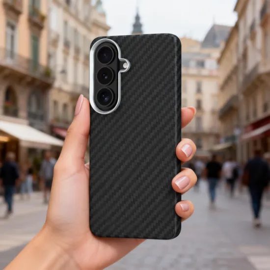 Tech-Protect Ion Carbon MagSafe, Samsung Galaxy S26, μαύρο-ασημί