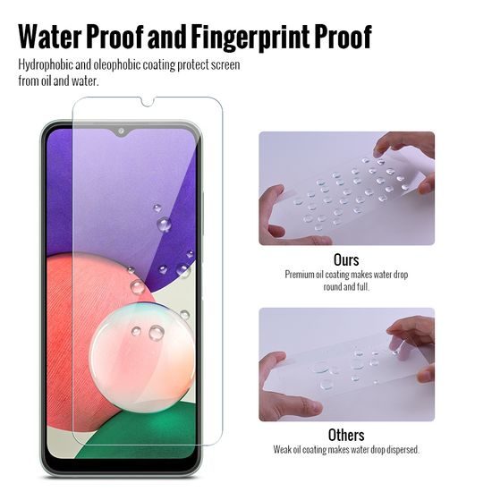 JP Long Pack Kaljeno steklo, 3 stekla na telefon, Samsung Galaxy A22 5G