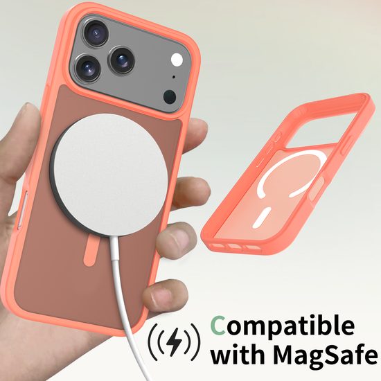 JP MagFit Colour MagSafe θήκη με μαγνήτη N52, iPhone 17 Pro Max, πορτοκαλί