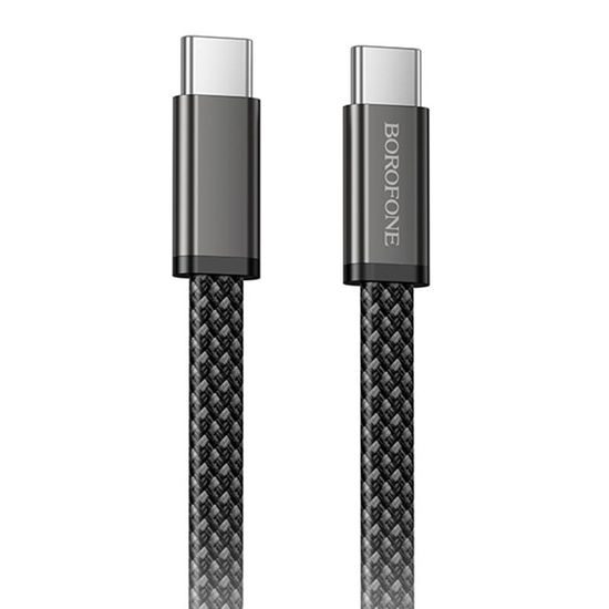 Borofone Peace (BX124) USB-C auf USB-C Datenkabel für schnelles Laden - 60 W Power Delivery - 1 m - Schwarz