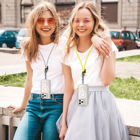 Tech-Protect C1S Crossbody λουρί, νέον κίτρινο / μαύρο