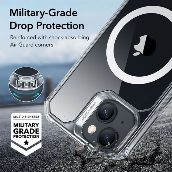 ESR Air Armor HaloLock MagSafe tok, iPhone 15 Plus, átlátszó