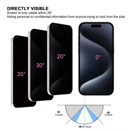 Samsung Galaxy S26 Ultra apsauginis stiklas – JP Titan Privacy grūdintas stiklas – juoda