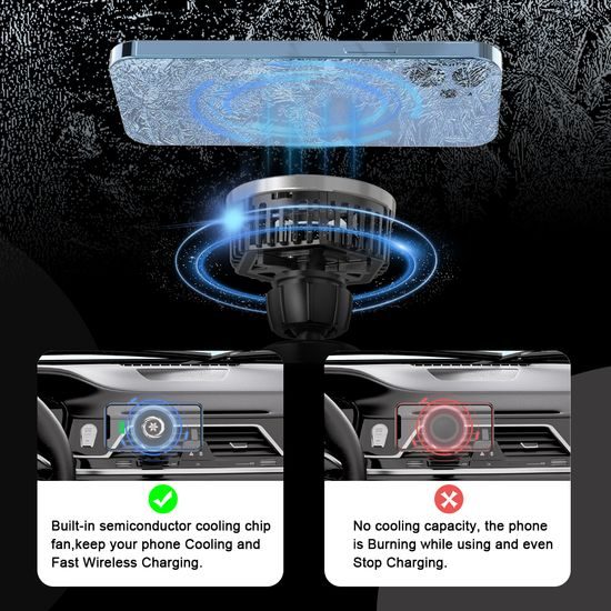 Βάση αυτοκινήτου MagSafe με ασύρματη φόρτιση και ενεργητική ψύξη