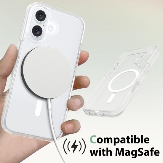 JP MagFit Colour MagSafe tok N52 mágnessel, iPhone 16, fehér