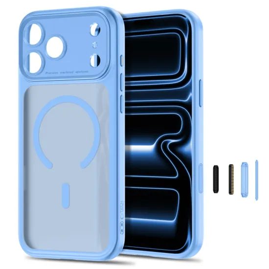 Tech-Protect MagPeak MagSafe CC, iPhone 17 Pro Max / 18 Pro Max, modrý matný