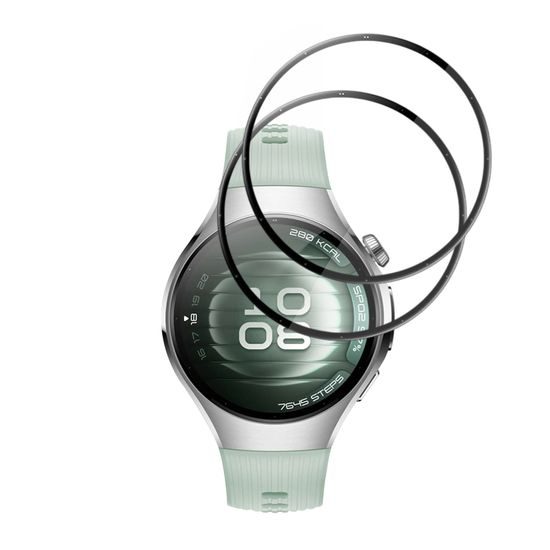 Techsuit Nano Flex, Huawei Watch 5 42mm, 2 bucăți, negru