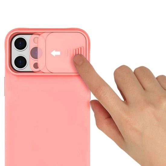 Husă Nexeri cu capac pentru cameră, iPhone 14 Plus, portocalie