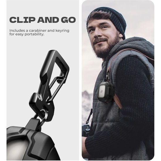 Ανθεκτική θήκη Dexnor, Beats Powerbeats Pro 2, μαύρη