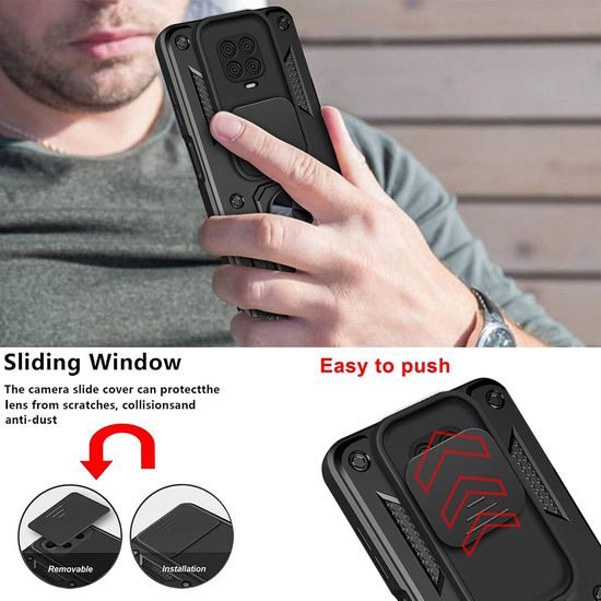 Techsuit CamShield, Xiaomi Redmi 9C / Redmi 9C NFC, μαύρο
