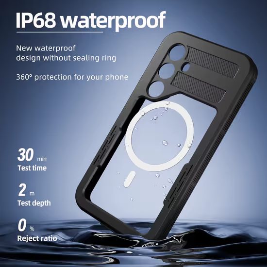 ShellBox IP68 Hoesje - Waterdicht - voor Samsung Galaxy S26 Plus - Zwart