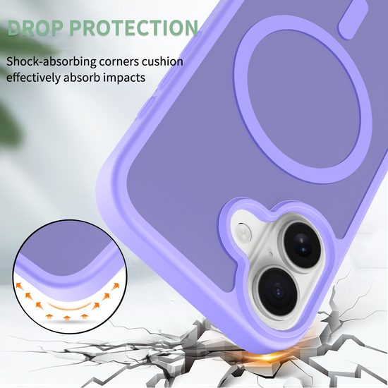 JP MagFit Colour MagSafe θήκη με μαγνήτη N52, iPhone 17, μωβ