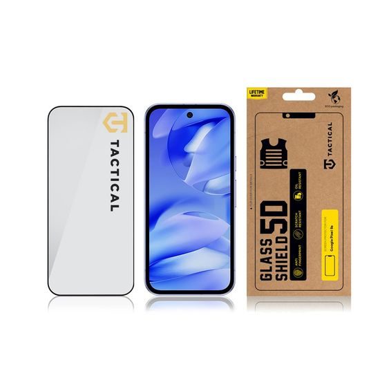 Tactical Glass Shield 5D γυαλί για Google Pixel 9a, μαύρο