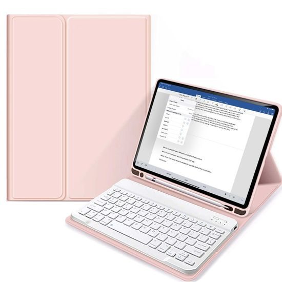 Etui Tech-Protect SC Pen + tipkovnica, Apple iPad 10.9 2022, roza