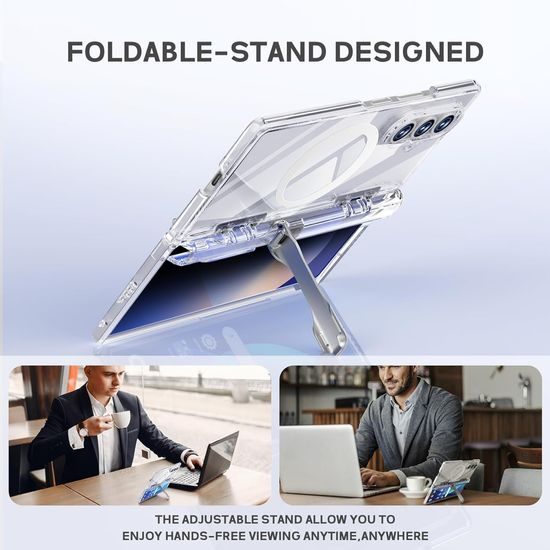 BiQiHR pouzdro + privacy ochranná fólie, Samsung Galaxy Z Fold7, průhledné