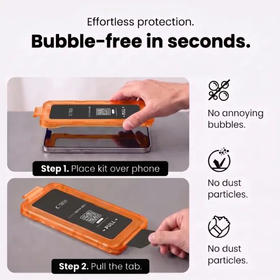 iPhone 18 Pro Max apsauginis stiklas – Tech-Protect Privacy Quick Set+ grūdintas stiklas, 2 vnt.