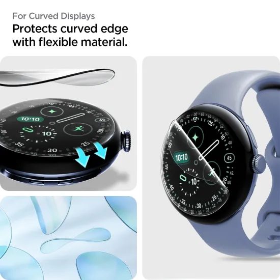 Spigen Elite Shield Ez Fit 2 ochranná skla, Google Pixel Watch 3 / 4 / 5 (45 mm)