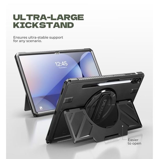 Dexnor 360 Rotirajuća maska, Samsung Galaxy Tab S8 Ultra / S9 Ultra / S10 Ultra, crna
