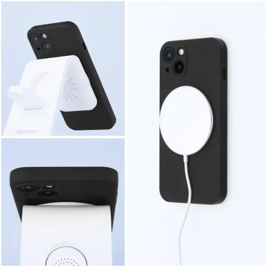 Silicone Mag Cover husă, iPhone 12 Mini, negru