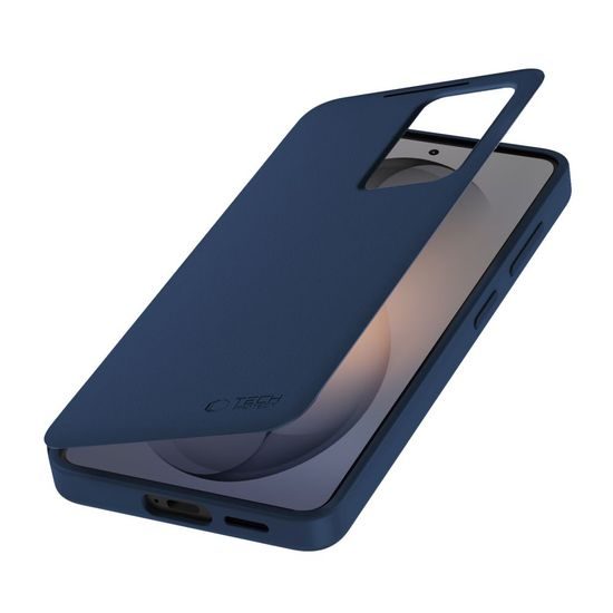 Tech-Protect Smart Wallet Schutzhülle für Samsung Galaxy S26 FE - Kartenfach und Smart Window - Blau