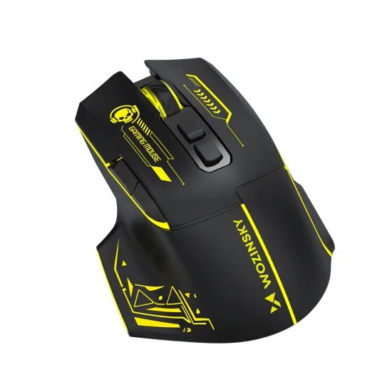 Wozinsky WMGB-1181 Ασύρματο οπτικό gaming ποντίκι, μαύρο / κίτρινο