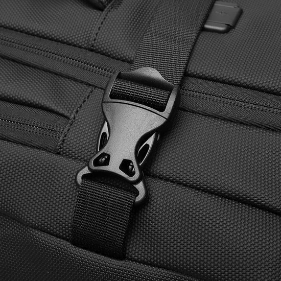 JP Rucksack B15 für Alltag und Freizeit - 48x33x20~25 cm - Schwarz