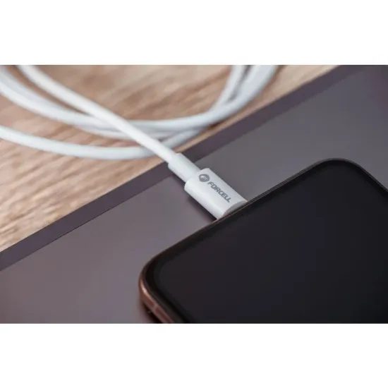 Forcell καλώδιο USB-C - USB-C, QC4.0, 5A/20V, PD100W, C339, 2 μ, λευκό
