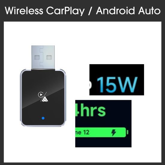 Ασύρματος Προσαρμογέας για CarPlay και Android Auto, Plug & Play, Αλουμίνιο, CA19