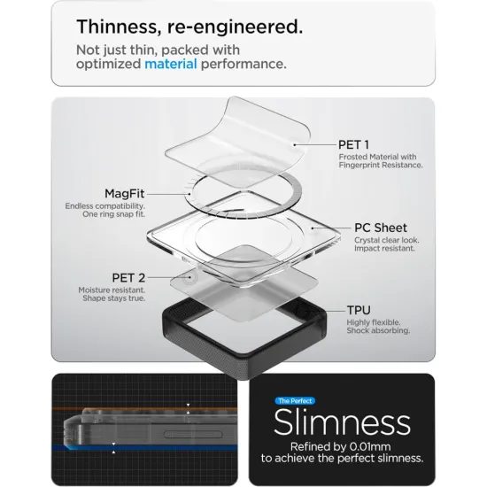 Spigen Ultra Hybrid Mag με MagSafe, Samsung Galaxy S26 FE, frost black