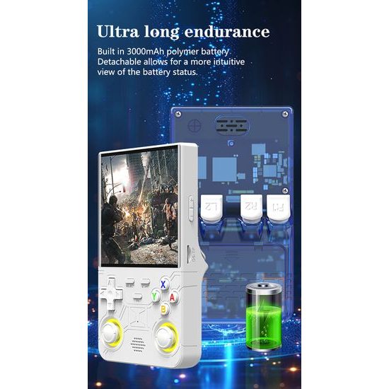 R36 Ultra Φορητή κονσόλα gaming με οθόνη IPS 4,0", μαύρη