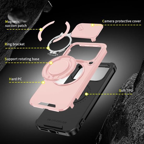 Θήκη Camslide Stand, Xiaomi 17T Pro, ροζ