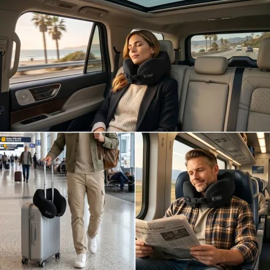 Tech-Protect ComfortRest reisipadja kaelatugi – must