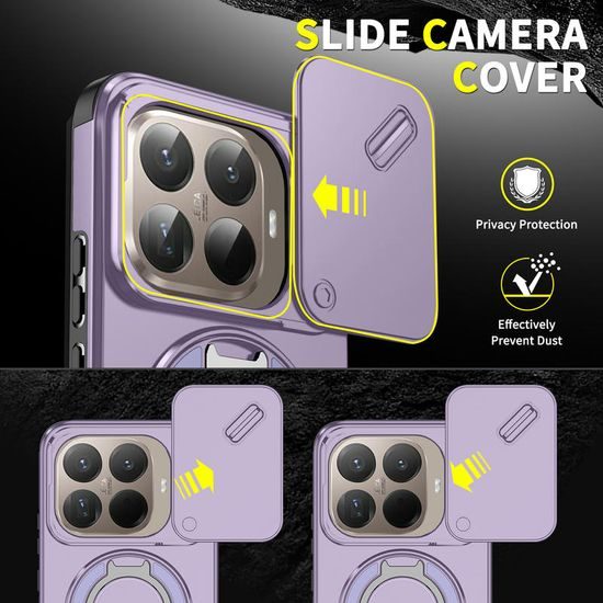 Θήκη Camslide Stand, Xiaomi 15T Pro, μωβ