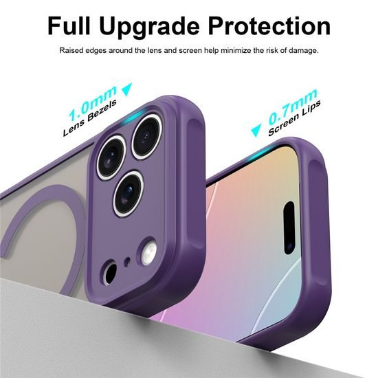 Techsuit HaloFrost II MagSafe Case für iPhone 17 Pro Max / 18 Pro Max - Stoßfeste Schutzhülle - Dark Cherry