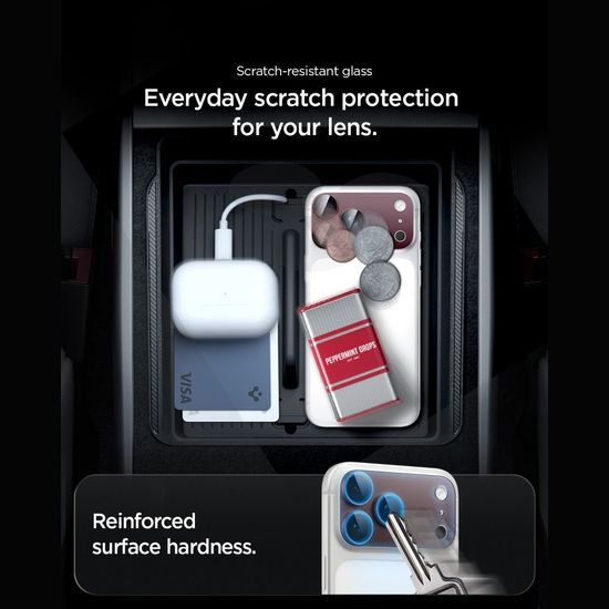iPhone 18 Pro kaamerakaitse – Spigen Optik Pro XL TR EZ Fit paigaldusraamiga – punane