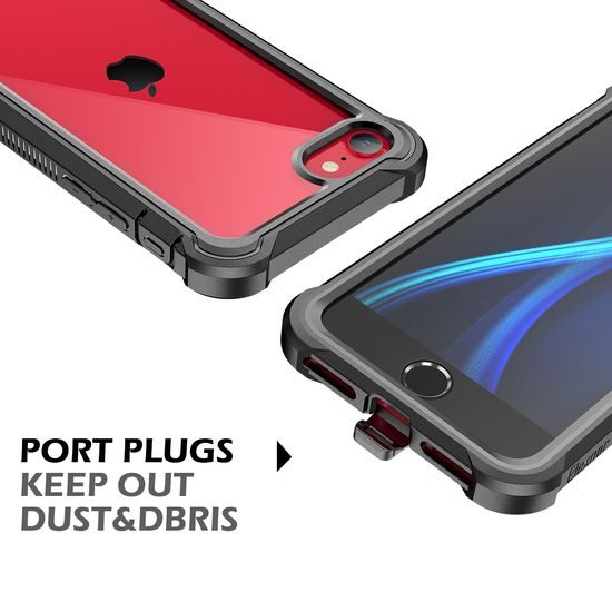 Dexnor 360 Clear etui iPhone 7 / 8 / SE 2020 / 2022, črn