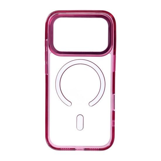 iPhone 17 Pro Max / 18 Pro Max ümbris – Frame Clear Hybrid MagSafe – punane