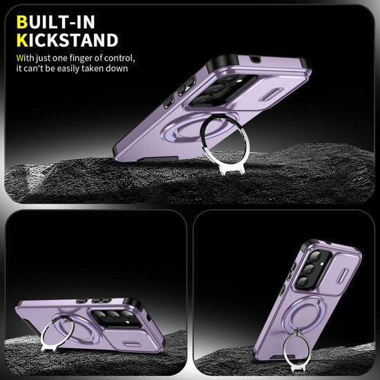 Camslide Stand maska, Samsung Galaxy S25 FE / S26 FE, ljubičasta
