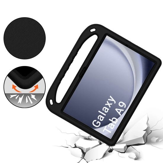 Θήκη FunColor, Samsung Galaxy Tab A9, μαύρη