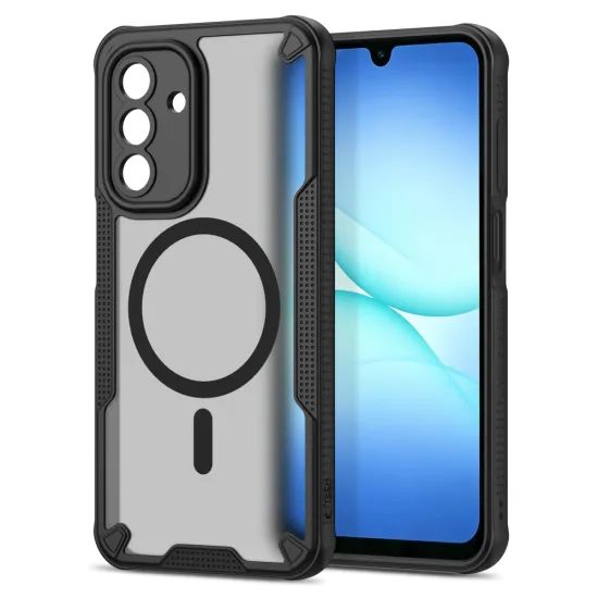 Tech-Protect Rugged Shield MagSafe Schutzhülle für Samsung Galaxy A17 / A18 / A26 - Hybrid Case mit Stoßschutz - Matt Schwarz