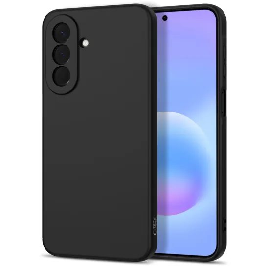 Tech-Protect Icon Schutzhülle für Samsung Galaxy A27 5G - Silikon Case mit Mikrofaser - Schwarz
