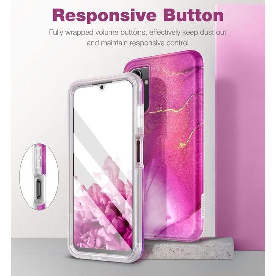 Suritch 360 Marble maska za Samsung Galaxy A14, ljubičasta