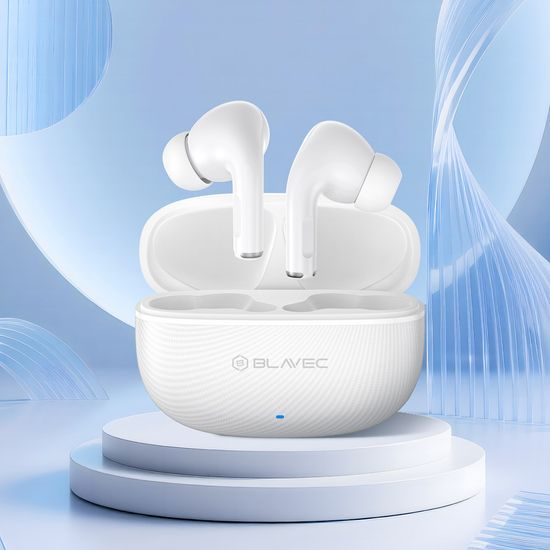 Blavec BW-02 Carbon TWS Bluetooth Oordopjes - Bluetooth 6.0 - Wit