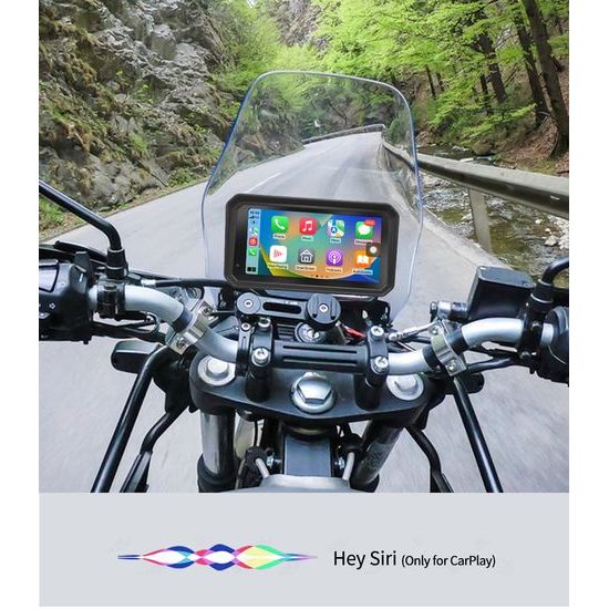 Motociklistički zaslon 6" s prednjom i stražnjom kamerom, GPS-om i TPMS-om te bežičnim Apple CarPlay i Android Auto